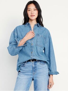 Old Navy Denim Boyfriend Shirt